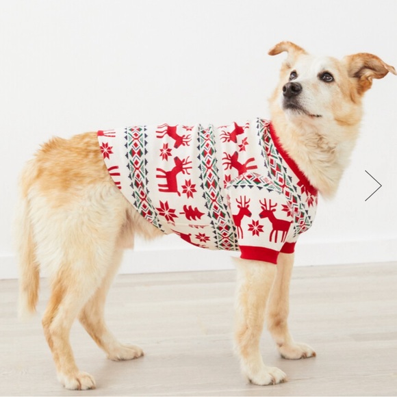 NWOT Hanna Anderson Dog Pajama Shirt Medium Cream Red Christmas Organic Cotton - Picture 10 of 10
